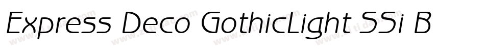 Express Deco GothicLight SSi Book字体转换